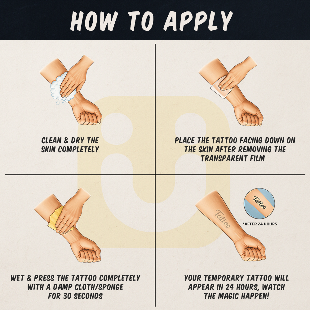 Dad Classic Heart & Ribbon Temporary Tattoo