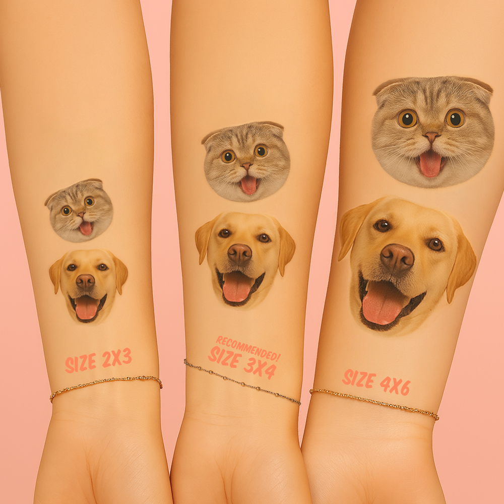 Pets Fur-Babies Personalized Temporary Tattoo