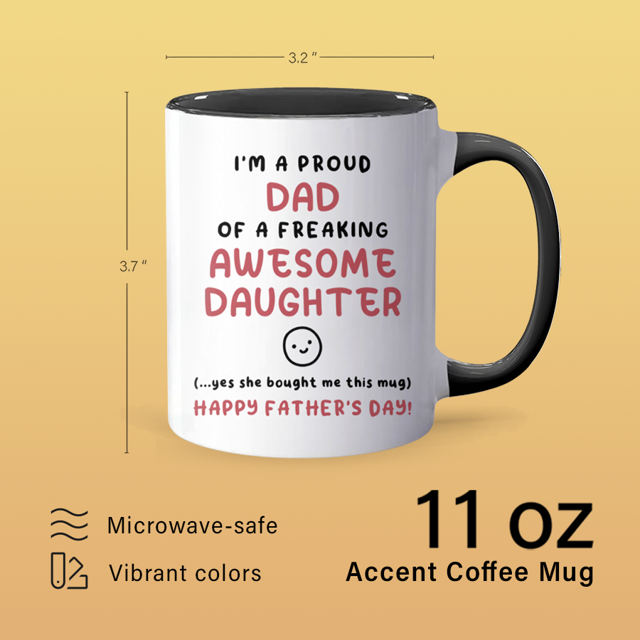 Awesome Daughter - Accent Coffee Mug
