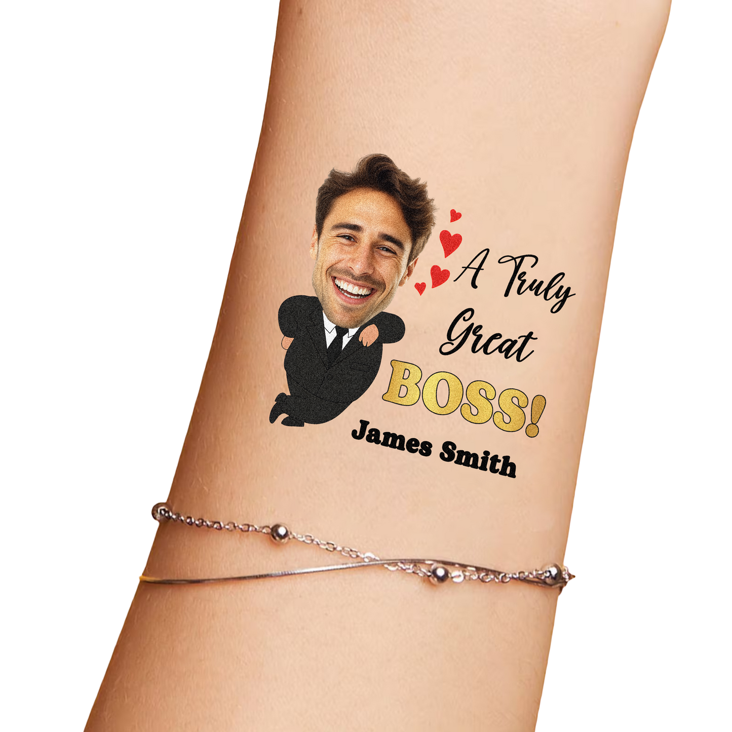 Truly Great Custom Boss Face Temporary Tattoo
