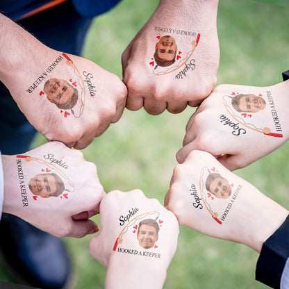 A Keeped Custom Groom Face Temporary Tattoo