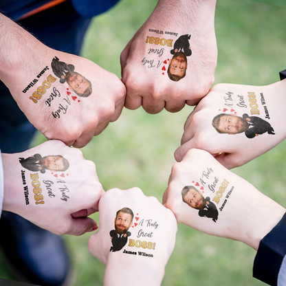 Truly Great Custom Boss Face Temporary Tattoo
