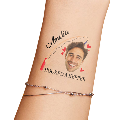 A Keeped Custom Groom Face Temporary Tattoo