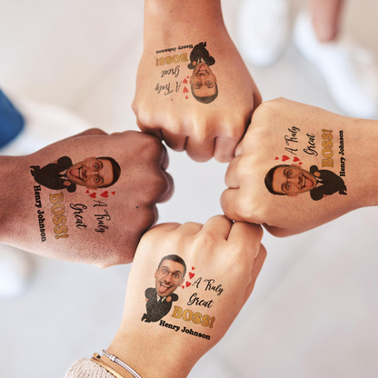 Truly Great Custom Boss Face Temporary Tattoo