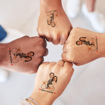 Wedding Custom Groom Bride Face Temporary Tattoo