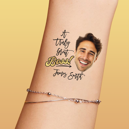 Truly Great Custom Boss Face Temporary Tattoo