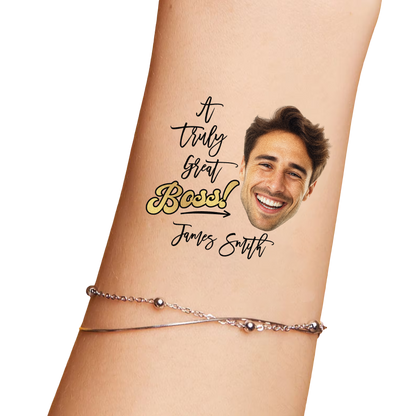 Truly Great Custom Boss Face Temporary Tattoo