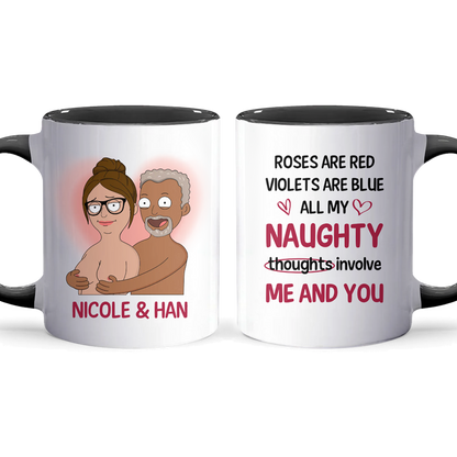 All My Naughty - Accent Coffee Mug