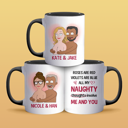 All My Naughty - Accent Coffee Mug