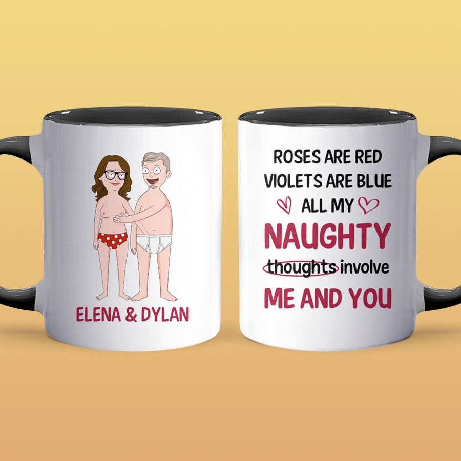 All My Naughty Thoughts - Personalized Accent Mug