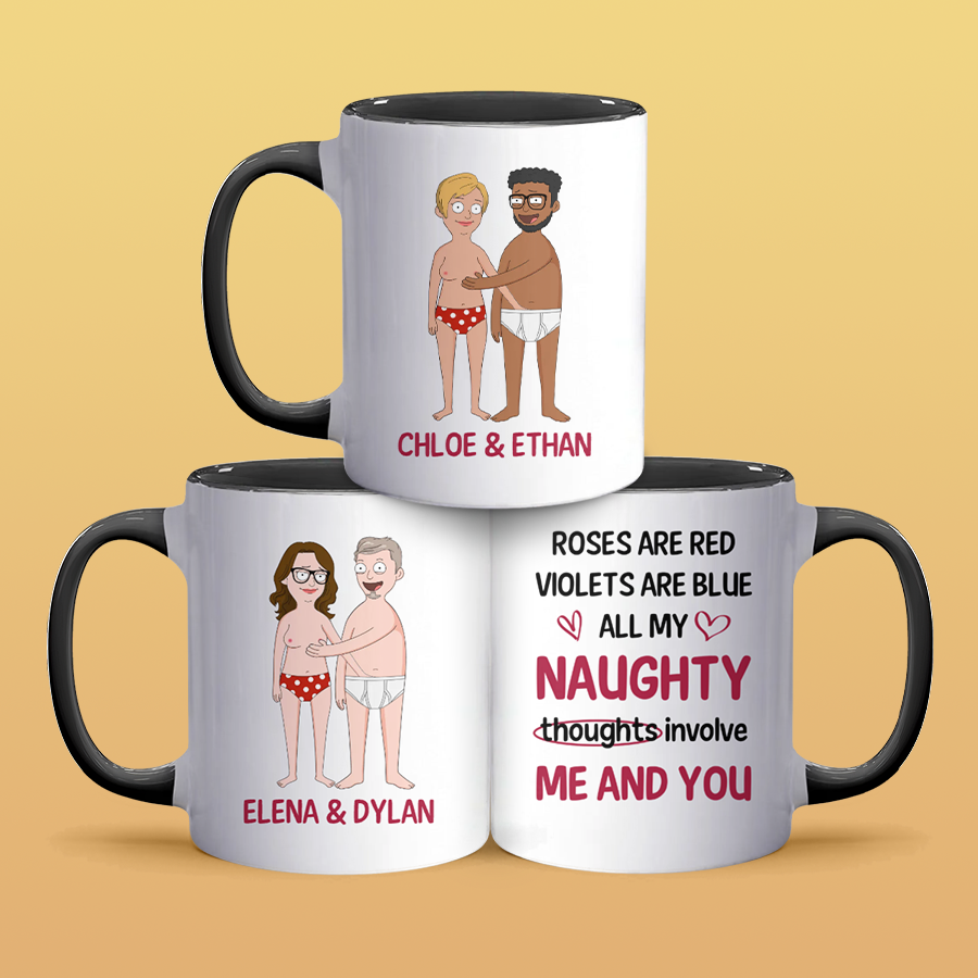 All My Naughty Thoughts - Personalized Accent Mug