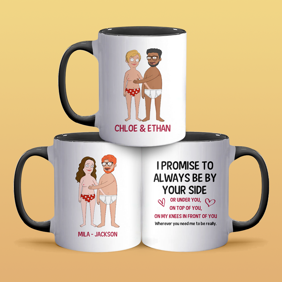 I Promise To Always Be By Your Side - Personalized Accent Mug