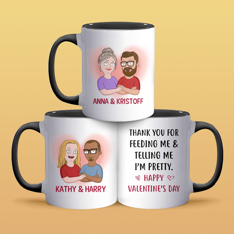 Telling Me I'm Pretty - Accent Coffee Mug