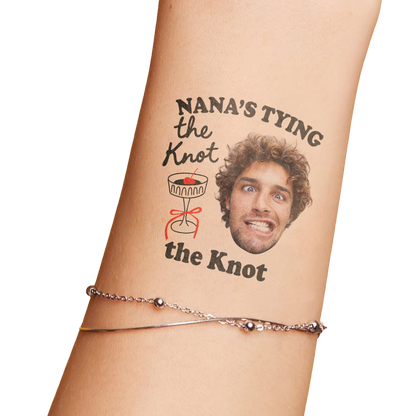 Tying The Knot Custom Groom Face Temporary Tattoo