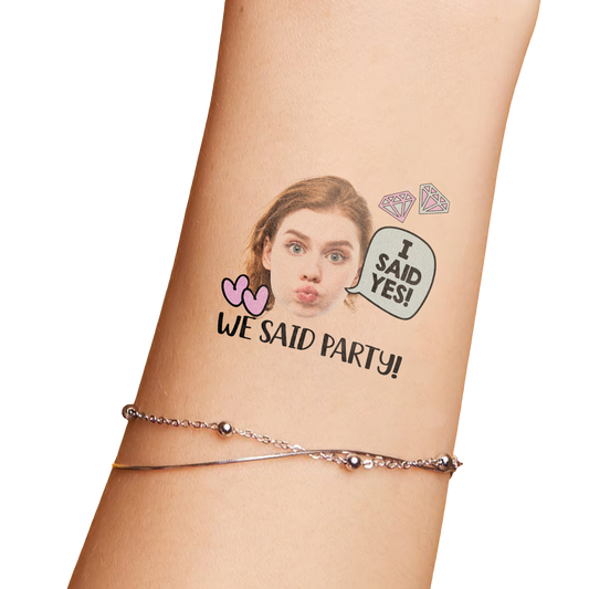 We Said Custom Bride Face Temporary Tattoo