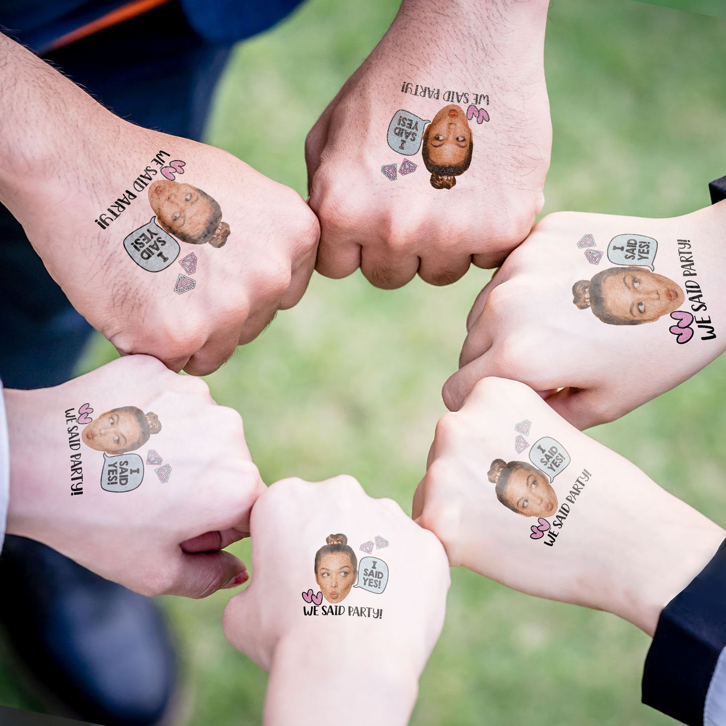 We Said Custom Bride Face Temporary Tattoo