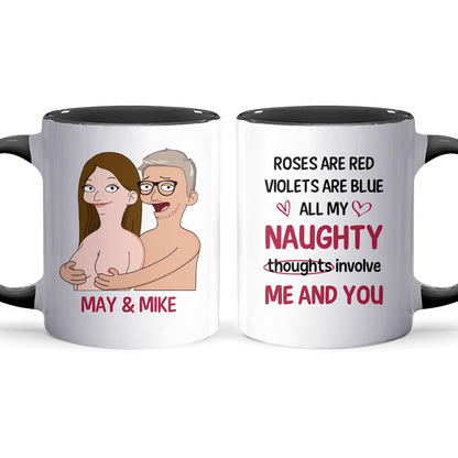 All My Naughty - Accent Coffee Mug