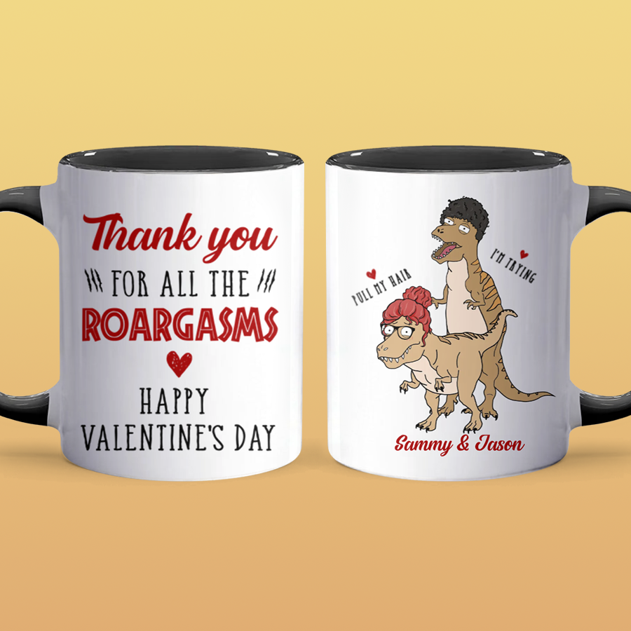 All The Roargasms - Personalized Accent Mug