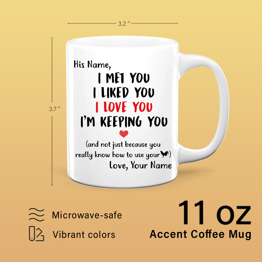 I Met You I Liked You - Personalized Ceramic Mug