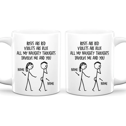 Naughty Thoughts - Personalized Ceramic Mug