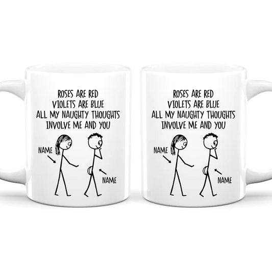 Naughty Thoughts - Personalized Ceramic Mug