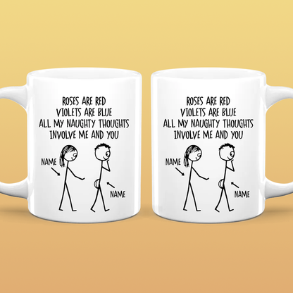 Naughty Thoughts - Personalized Ceramic Mug