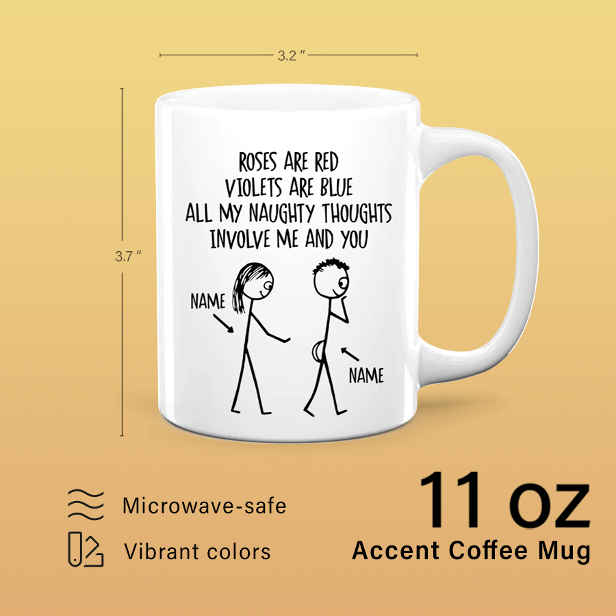 Naughty Thoughts - Personalized Ceramic Mug