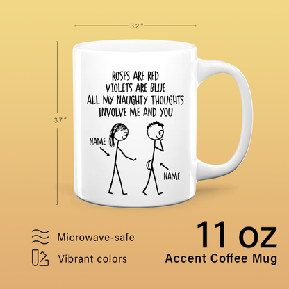 Naughty Thoughts - Personalized Ceramic Mug