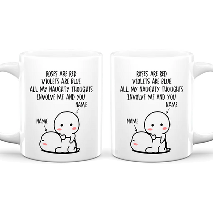 Naughty Thoughts - Personalized Ceramic Mug