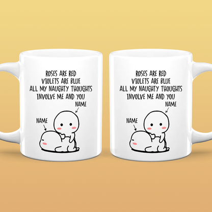 Naughty Thoughts - Personalized Ceramic Mug