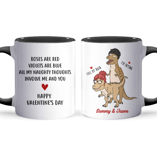 My Naughty Thoughts - Personalized Accent Mug