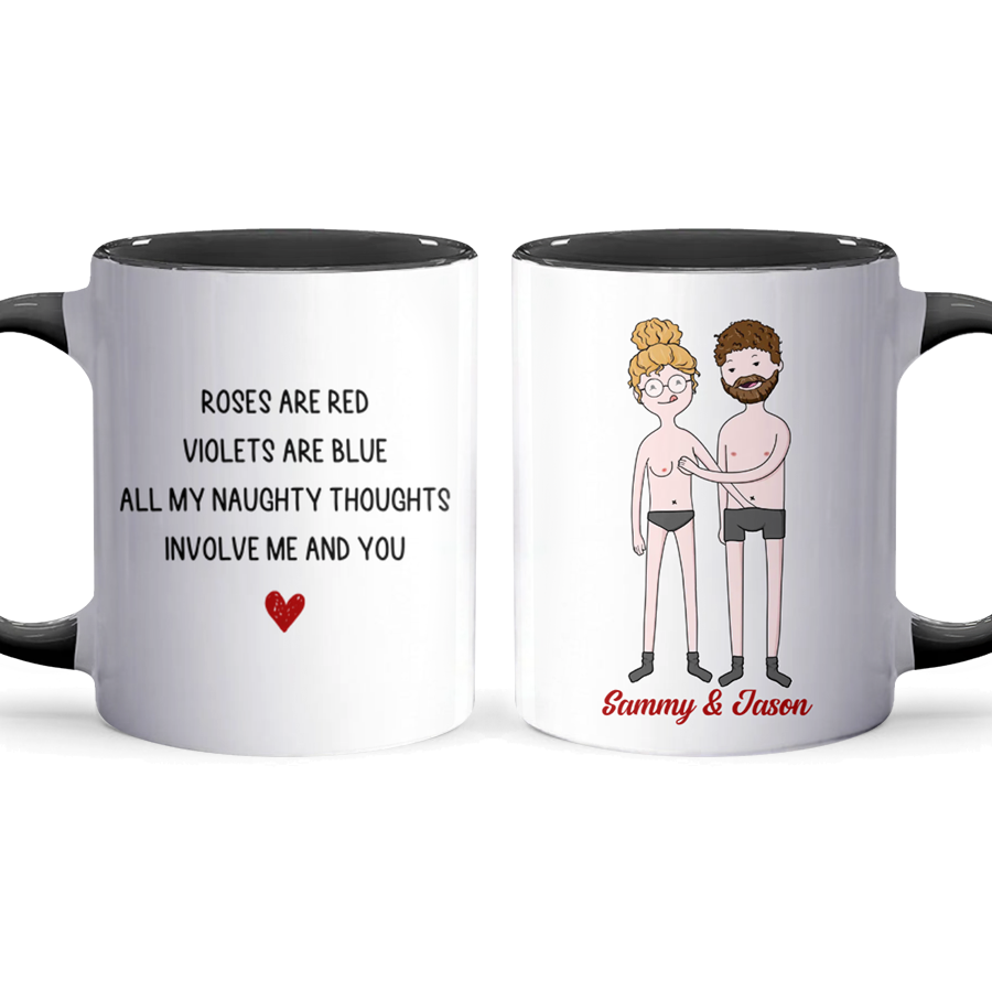 My Naughty Thoughts - Personalized Accent Mug