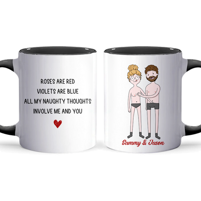 My Naughty Thoughts - Personalized Accent Mug