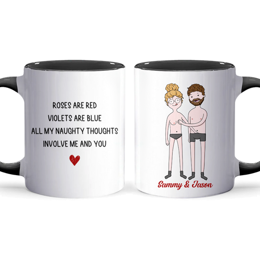 My Naughty Thoughts - Personalized Accent Mug