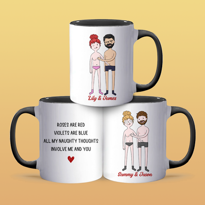 My Naughty Thoughts - Personalized Accent Mug