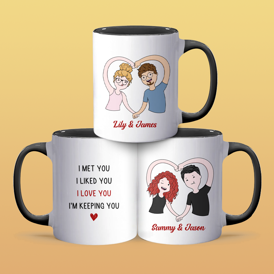 I Met You - Personalized Accent Mug