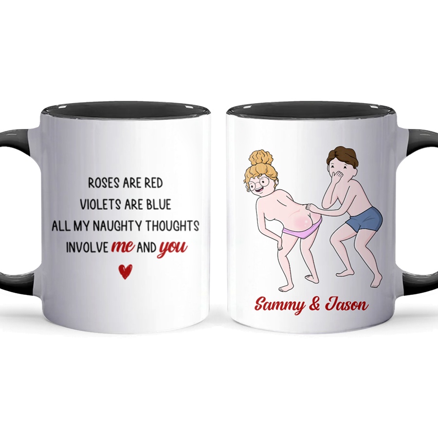 Naughty Thoughts - Personalized Accent Mug