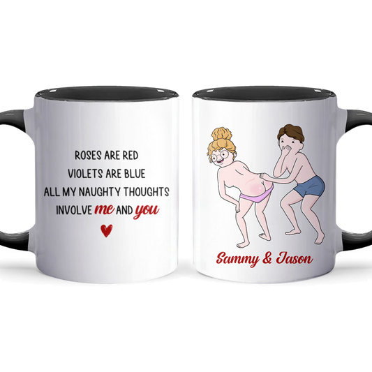 Naughty Thoughts - Personalized Accent Mug