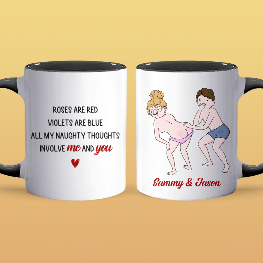 Naughty Thoughts - Personalized Accent Mug