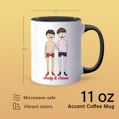 Naughty Thoughts - Personalized Accent Mug