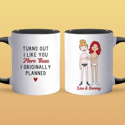 I Like You - Personalized Accent Mug