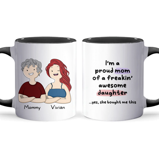 Proud Mom - Personalized Accent Mug