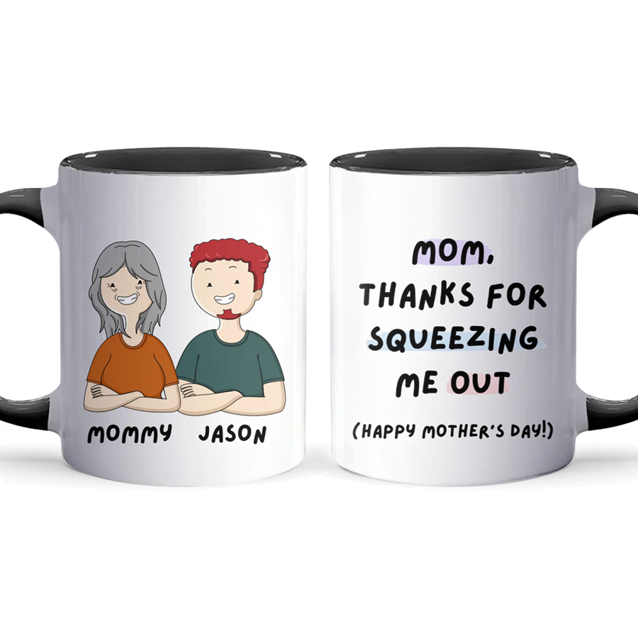 Thanks For - Personalized Accent Mug