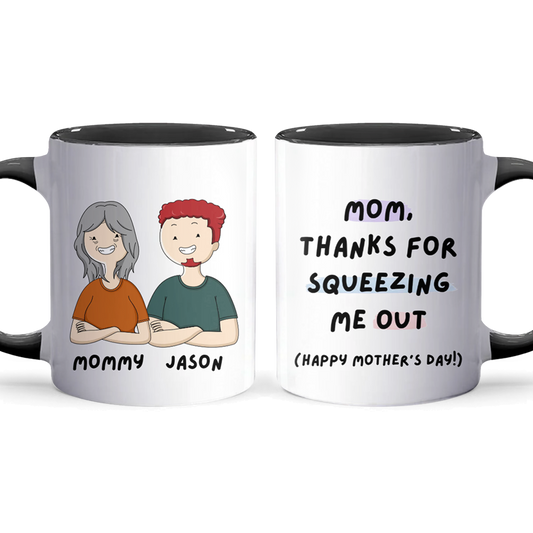 Thanks For - Personalized Accent Mug