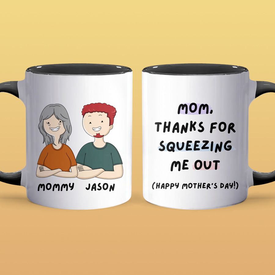 Thanks For - Personalized Accent Mug