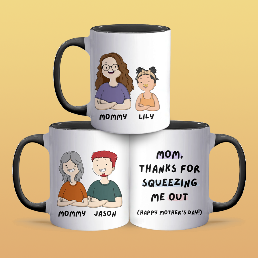 Thanks For - Personalized Accent Mug