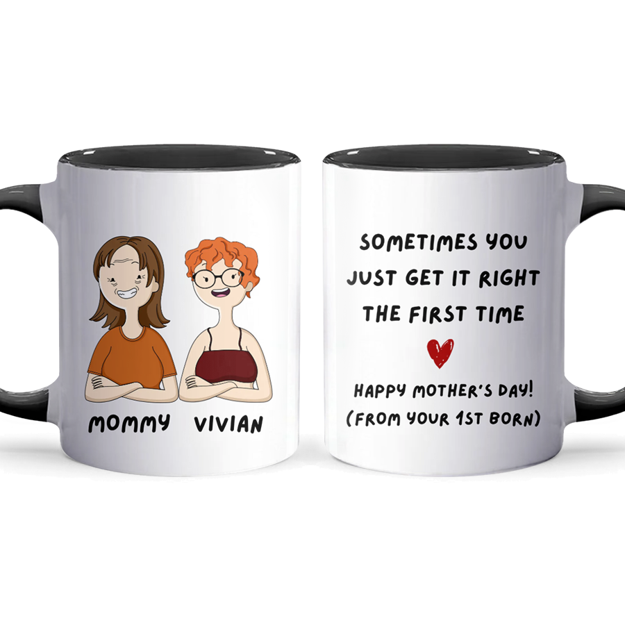 First Time - Personalized Accent Mug