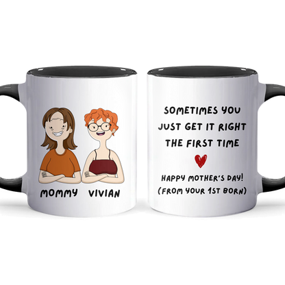 First Time - Personalized Accent Mug