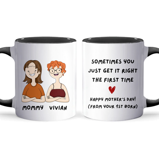 First Time - Personalized Accent Mug