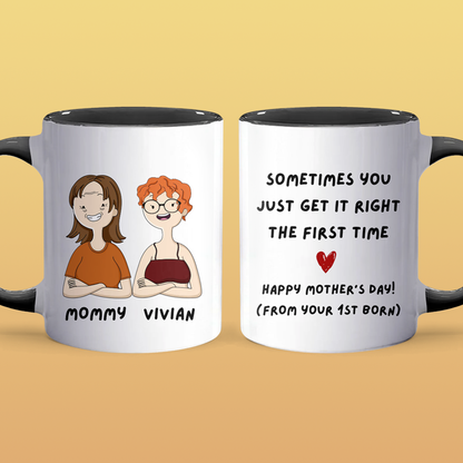 First Time - Personalized Accent Mug